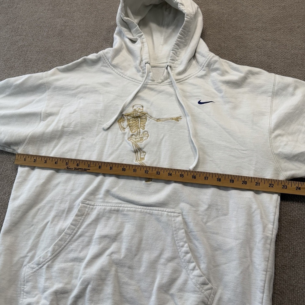 Nike Embroidered Skeleton Football Men's Sweatshirt Hoodie White - Picture 4 of 10